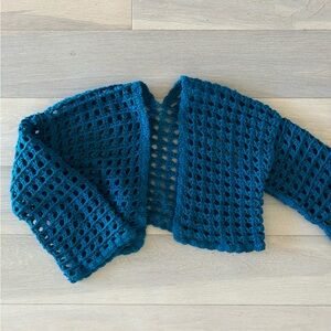 Crochet knit chunky cardigan